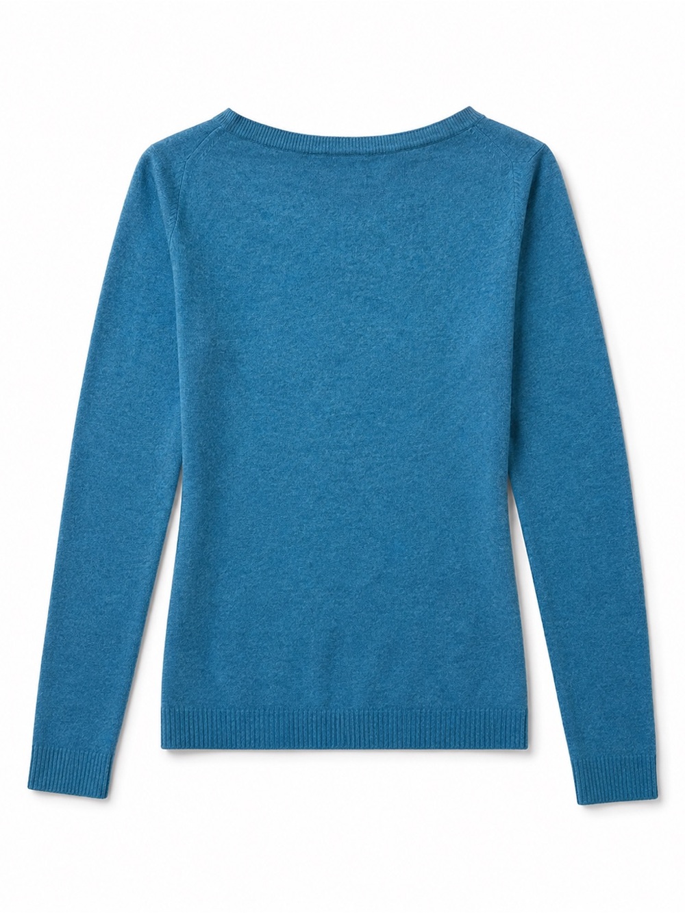 100% Cashmere Sweater Adrienne Vittadini Turquoise Blue Lightweight Spring S - Picture 2 of 3